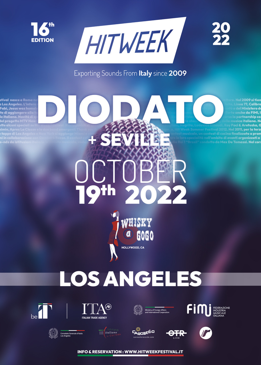 Hit Week 2022 feat. Diodato with Seville live @ The world famous Whisky a Go Go Los Angeles