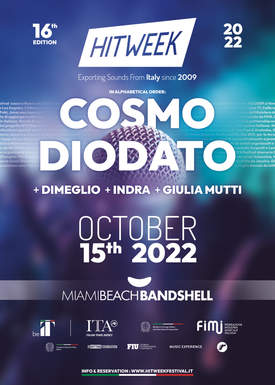 Hit Week 2022 Miami feat. Diodato, Cosmo, Giulia Mutti, 
